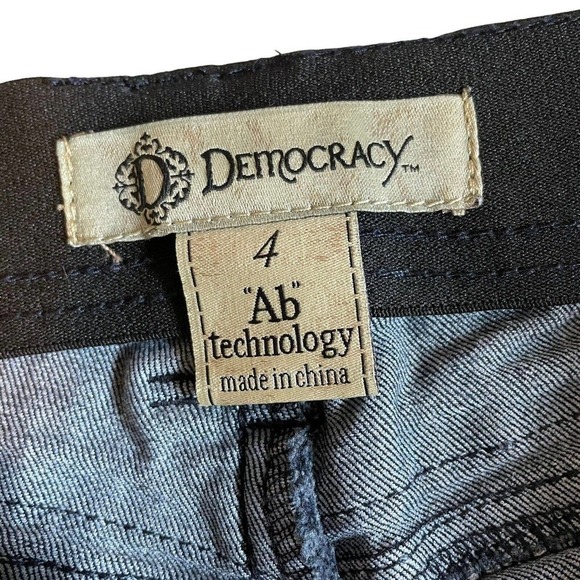 Democracy ab Technology Jeans 4 Skinny Dark Wash Stretch Elastic Waist NEW - Picture 7 of 16